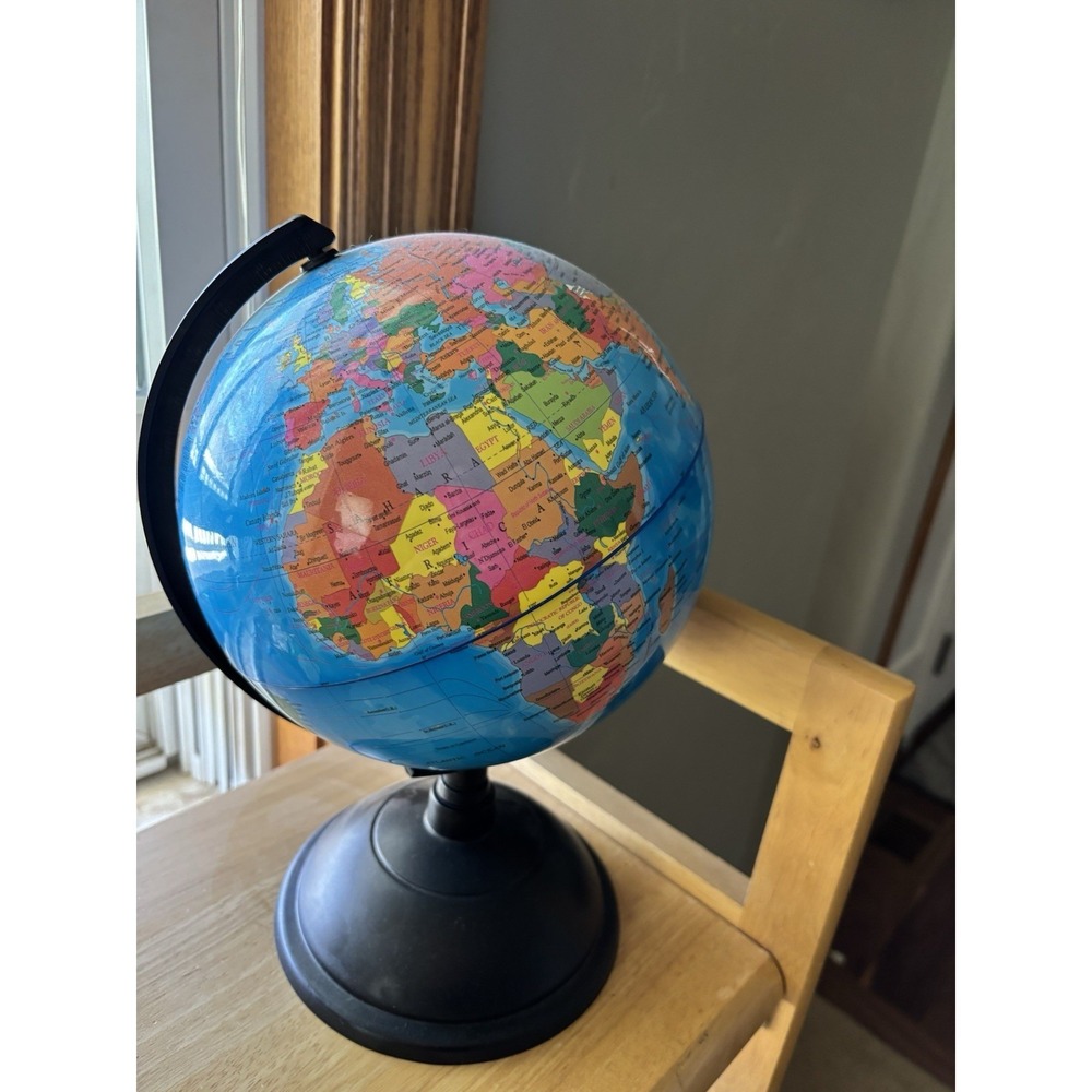 World Globe for Kids Learning 12"  Interactive Earth Globe with Stand